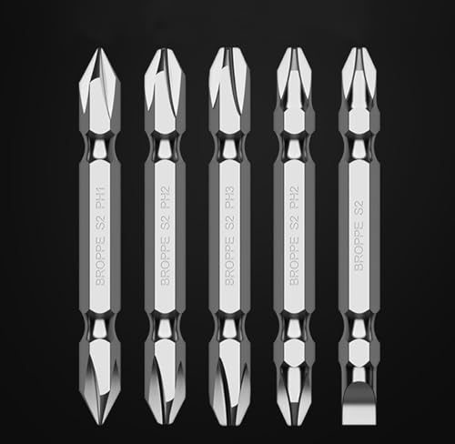 1 Stück PH1 PH2 PH3 Doppelkopf-Schraubendreher-Bit, magnetische Kreuz- und Flache Schlitzschraubendreher-Bits, 65/100/150 mm Länge(100mmxPH2 SL6) von KUENCE