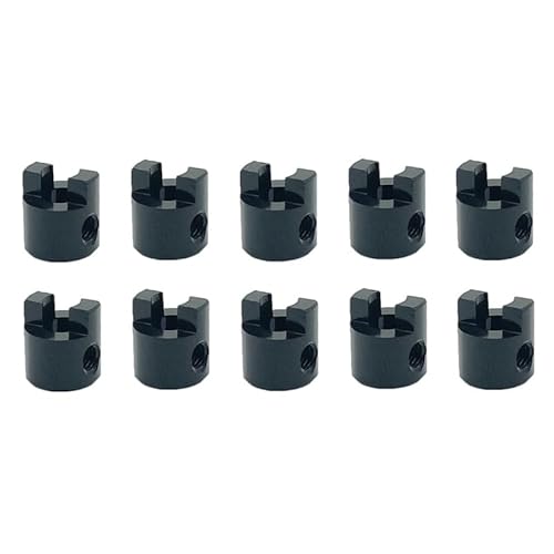 10 Stück 4 mm Modellboot Metallantrieb Hundewelle Krücke Zubehör Stecker Paddelgabel for Rc Bootsantriebswelle(Zwart) von KUENCE