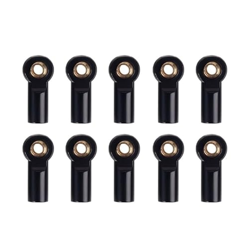 10 Stücke M3 * 19mm Länge Metall Link Spurstangenkopf Kugelgelenk for 1/10 RC Crawler AXIAL SCX10 D90 D110 Tamiya CC01(M3 Ball Joint-Black) von KUENCE