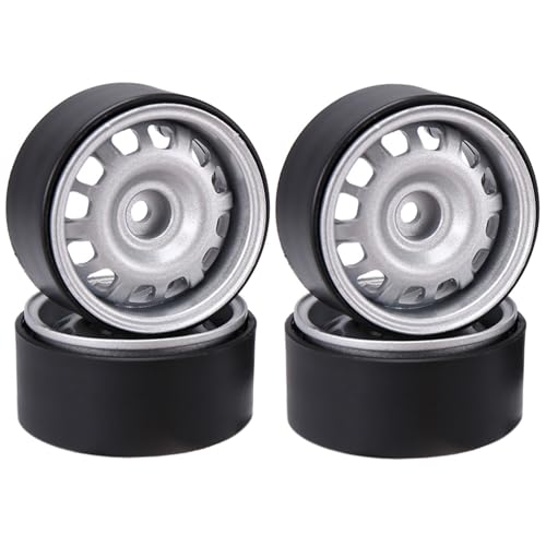 108 gr/Teile Metall 1,9" Beadlock Felge Radnabe for 1/10 RC Crawler Auto Axial SCX10 Traxxas TRX4 RC4WD D90 redcat Gen8(Silver) von KUENCE