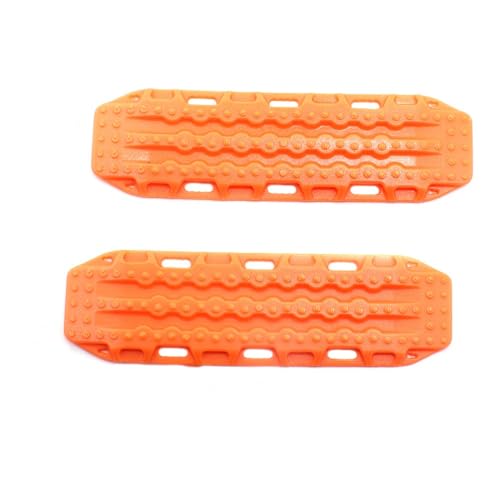 2 stücke Kunststoff Sand Leiter Recovery Rampen Bord 68 * 20 * 3mm for 1/24 RC Crawler Traxxas Axial SCX24 Klettern Auto Zubehör(Orange) von KUENCE