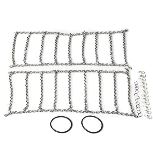 2 stücke Metallschneekette Anti-Skid-Ketten 105/114 / 120 / 130mm for 1/10 Rc Crawler Auto for TRAXXAS. TRX4. for Axial SCX10 D90. Teile(for 120mm Tires) von KUENCE