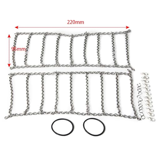 2 stücke Metallschneekette Anti-Skid-Ketten 105/114 / 120 / 130mm for 1/10 Rc Crawler Auto for TRAXXAS. TRX4. for Axial SCX10 D90. Teile(for 130mm Tires) von KUENCE
