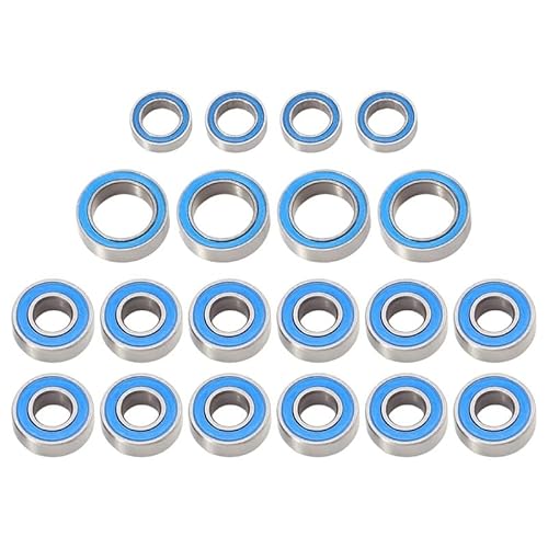 20 STÜCKE Gummiversiegeltes Kugellager-Kit for Tamiya TT01 TT-01 TT01E TT01D TT02B 1/10 RC Car Upgrades Teile Zubehör von KUENCE