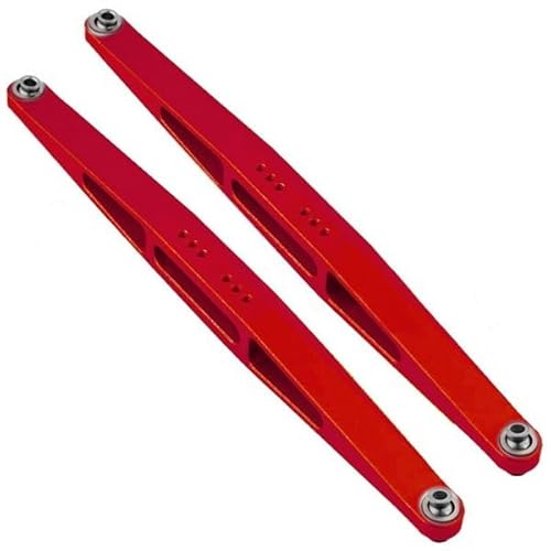 2Pcs Metall Hinten Längslenker Gestänge for Traxxas Unlimited Desert Racer UDR 1/7 RC Auto Upgrade Teile Zubehör(Rood) von KUENCE