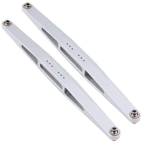 2Pcs Metall Hinten Längslenker Gestänge for Traxxas Unlimited Desert Racer UDR 1/7 RC Auto Upgrade Teile Zubehör(Silver) von KUENCE