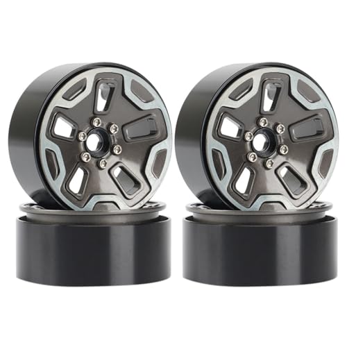 4 Stück 180 g/Stück robuste 2,2-Zoll-Beadlock-Felgennabe for 1/10 RC Crawler Car Axial SCX10 Wraith Capra RR10 RBX10 Traxxas TRX4(Titanium) von KUENCE
