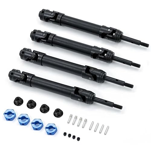 4 Stück Metall Stahl vorne & amp;Hintere Antriebswelle CVD for 1/10 for TRAXXAS Slash Rustler Stampede Hoss VXL 4X4 RC Car Upgrade Teile von KUENCE