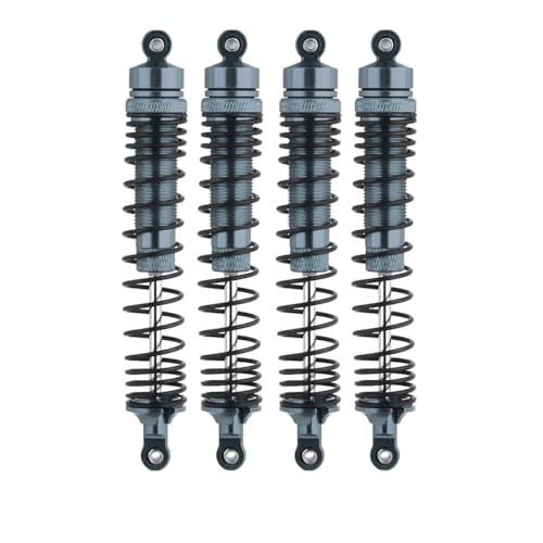 4 stücke 130mm LOSI 1/8 LMT Stoßdämpfer W75 Aluminium Legierung Vorne Und Hinten Universal SOLIDE Achse for 1/8 RC Auto Monster Truck(4pcs Gray) von KUENCE