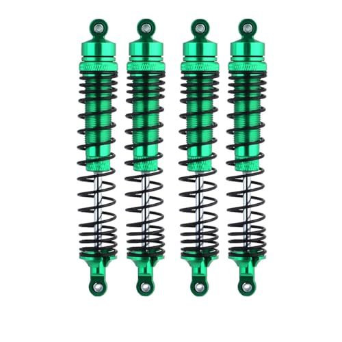 4 stücke 130mm LOSI 1/8 LMT Stoßdämpfer W75 Aluminium Legierung Vorne Und Hinten Universal SOLIDE Achse for 1/8 RC Auto Monster Truck(4pcs Green) von KUENCE