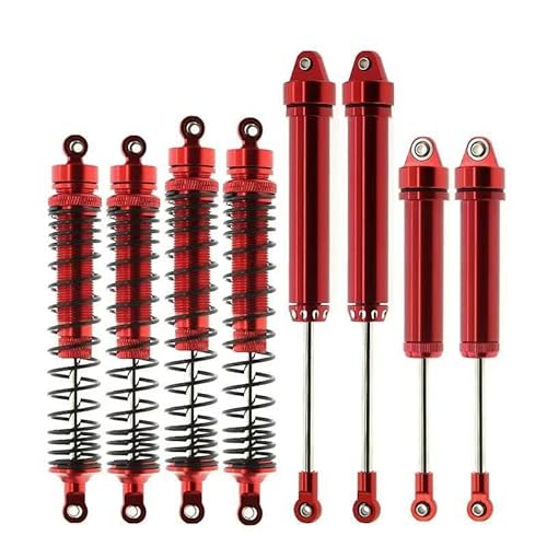 8 Stück Kompatibel mit for TRAXXAS 1/7 UDR Metall Stoßdämpfer vorne hinten 8460 8450 for 1/7 RC Car for TRAXXAS Unlimited Desert Racer(Rood) von KUENCE