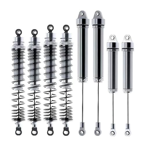 8 Stück Kompatibel mit for TRAXXAS 1/7 UDR Metall Stoßdämpfer vorne hinten 8460 8450 for 1/7 RC Car for TRAXXAS Unlimited Desert Racer(Silver) von KUENCE