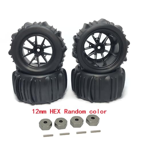 80MM RC Wheel Snow Sand Upgrade Reifen for 1/12 for wltoys 144010 124017 124016 144001 Haiboxing 16889 SG1601 RC Auto Upgrade Teile(B) von KUENCE