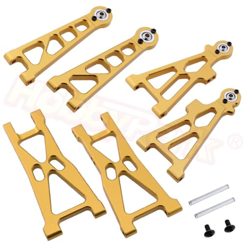 Alaun-Suspensionsarme eingestellt 33201 (3320 1g) 33202 (33202G) 33203 (33203g) for HIMOTO Tanto. E10XB RC. Buggy Model Car Upgrade-Teile(Yellow 7321) von KUENCE
