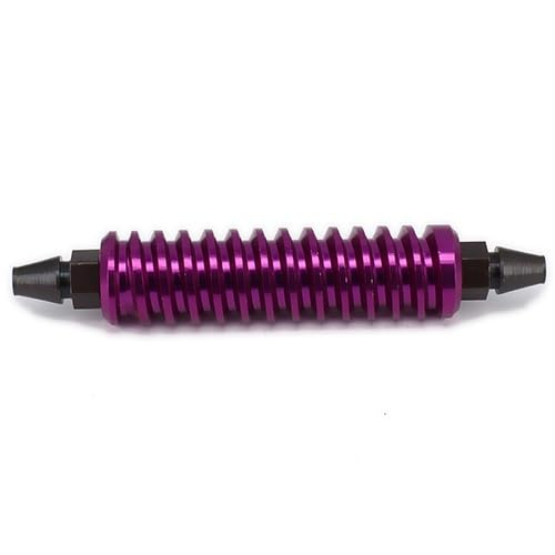 Aluminiumlegierung 1/10 1/8 Gegendruckkühler Glow Fuel Nitro Engine TD10009 RC Car for HSP Buggy Monster Truck Verbessertes Hop-Up(Purple) von KUENCE
