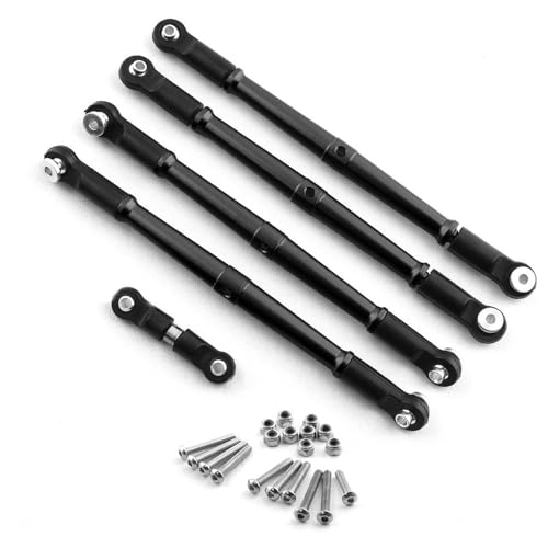 Aluminiumlegierung Bold Link Spurstange Vorne Hinten Lenkstangensatz for RC Auto ARRMA 1/8 KRATON Outcast 6S Upgrade Teile(Zwart) von KUENCE