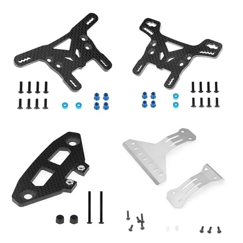Carbon Fiber Bumper Plate Shock Tower Chassis Rüstung Schutz for Tamiya XV02 XV-02 Pro 58707 1/10 RC Auto Upgrades Teile von KUENCE