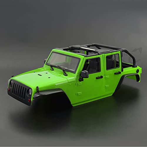 Hardbody 313mm Radbasis Wrangler Rubicon Cabrio Body Shell Kit for 1/10 Rc Crawler Auto for Axial. SCX10 90046 TRX4. Rote Katze Gen8.(Green) von KUENCE