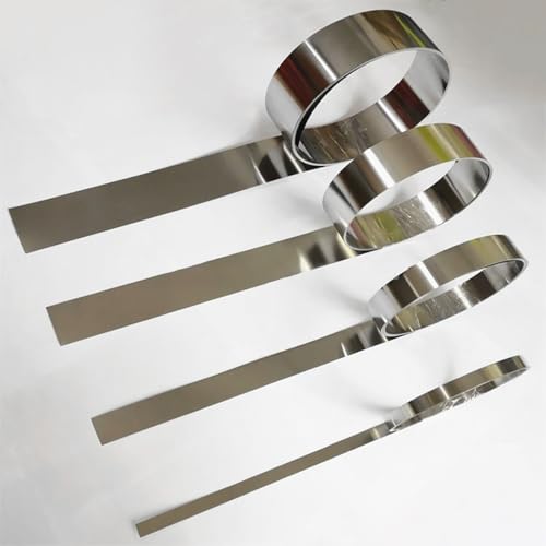 KUENCE 1 Meter Dicke 0,1 mm – 1 mm 304 Edelstahlfolienstreifen, Stahlfolienrolle, schmale Streifenbreite 10 20 30 40 50 100 mm(Thickness 0.2mm,30mm x 1Meter) von KUENCE