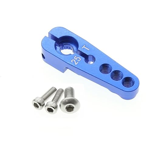 KUENCE 1:10 RC Car 25T Servoarm Lochabstand 12 16 20 mm Horn Upgrade Ersatzteil for 1/10 1/8 RC Crawler Servomotoren(Blauw) von KUENCE