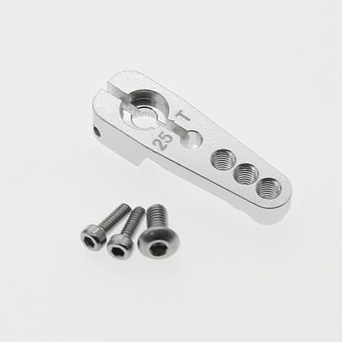 KUENCE 1:10 RC Car 25T Servoarm Lochabstand 12 16 20 mm Horn Upgrade Ersatzteil for 1/10 1/8 RC Crawler Servomotoren(Silver) von KUENCE