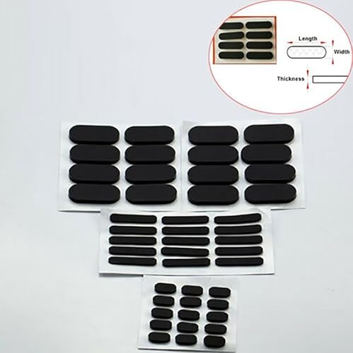 KUENCE 10 Stück rutschfeste, Selbstklebende Silikonkautschuk-Ovalmatte, Schrankausrüstung, Füße, Polster, Bodenschutz, Breite 3–10 mm(16x3x1.5mm) von KUENCE