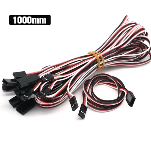 KUENCE 10 Teile/los 10 cm 15 cm 30 cm 50 cm 100 cm 150 cm 200 cm RC Servo Verlängerung Kabel Kabel Draht 150mm Blei JR Großhandel(100CM) von KUENCE