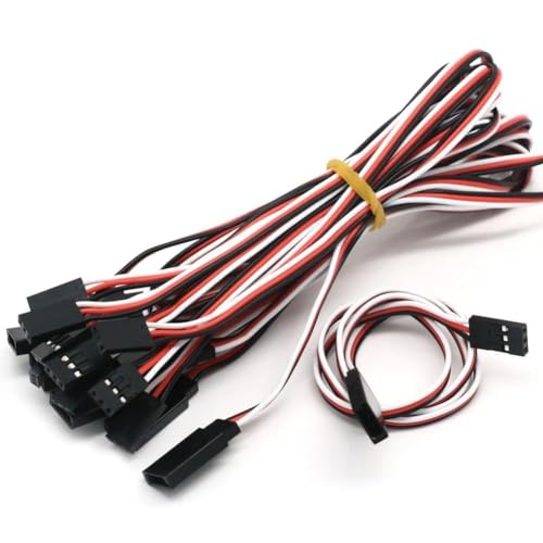 KUENCE 10 Teile/los 10 cm 15 cm 30 cm 50 cm 100 cm 150 cm 200 cm RC Servo Verlängerung Kabel Kabel Draht 150mm Blei JR Großhandel(50CM) von KUENCE