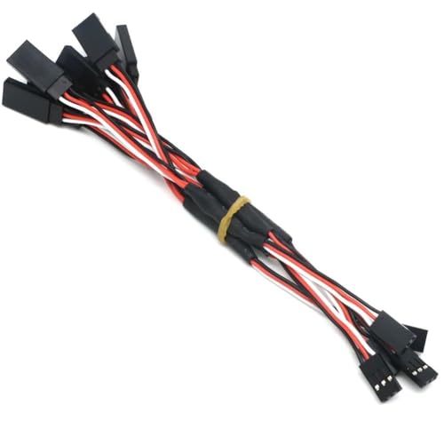 KUENCE 100/150/200/300/500mm RC Servo Y Verlängerungskabel Kabel Anschlusskabel for RC Servo JR Futaba RC Flugzeug Hubschrauber Auto DIY(5pcs 150mm Cable) von KUENCE