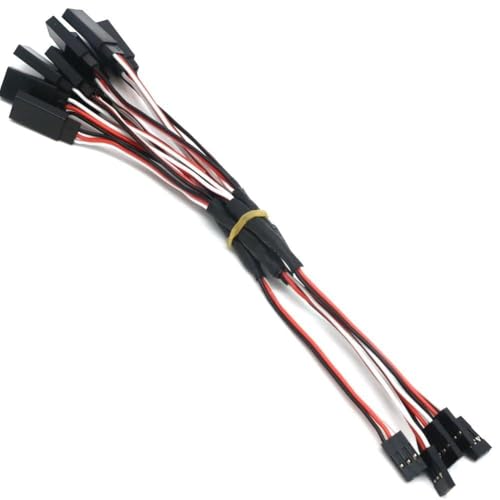 KUENCE 100/150/200/300/500mm RC Servo Y Verlängerungskabel Kabel Anschlusskabel for RC Servo JR Futaba RC Flugzeug Hubschrauber Auto DIY(5pcs 200mm Cable) von KUENCE