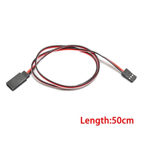 KUENCE 1PCS 15/30/50cm 1to1 1to 2 1 zu 3 1 zu 4 RC Servo verlängerung Draht Kabel for Futaba JR Männlich zu Weiblich RC Modell(1to1 50CM) von KUENCE