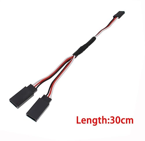 KUENCE 1PCS 15/30/50cm 1to1 1to 2 1 zu 3 1 zu 4 RC Servo verlängerung Draht Kabel for Futaba JR Männlich zu Weiblich RC Modell(1to2 30CM) von KUENCE