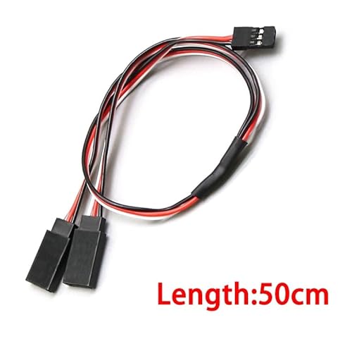 KUENCE 1PCS 15/30/50cm 1to1 1to 2 1 zu 3 1 zu 4 RC Servo verlängerung Draht Kabel for Futaba JR Männlich zu Weiblich RC Modell(1to2 50CM) von KUENCE