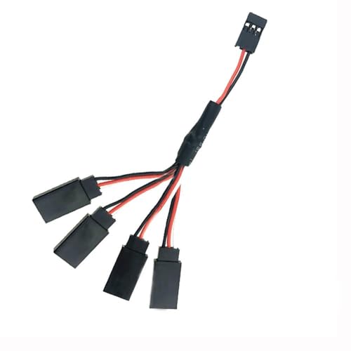 KUENCE 1PCS 15/30/50cm 1to1 1to 2 1 zu 3 1 zu 4 RC Servo verlängerung Draht Kabel for Futaba JR Männlich zu Weiblich RC Modell(1to4 15CM) von KUENCE