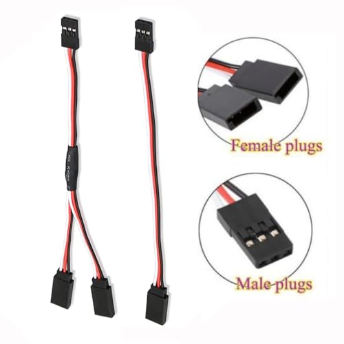 KUENCE 1PCS 15/30/50cm 1to1 1to 2 1 zu 3 1 zu 4 RC Servo verlängerung Draht Kabel for Futaba JR Männlich zu Weiblich RC Modell(1to4 30CM) von KUENCE