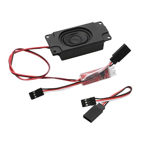 KUENCE 1Set RC Simulation Boot Schiff Frequenzumwandlung Sound Gruppe Eingang 3,6-8V Angetrieben durch Empfänger/2S Lipo Batterie Lautsprecher Kit (Color : Powered by 2S lipo) von KUENCE