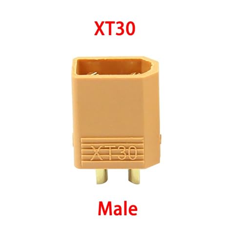 KUENCE 2/5/10PCS XT30 XT60 XT-60 XT90 T Stecker Männlich Weiblich Kugel Anschlüsse Stecker for RC Boot Auto Flugzeug Lipo Batterie Quadcopter(10 pcs XT30 Male) von KUENCE