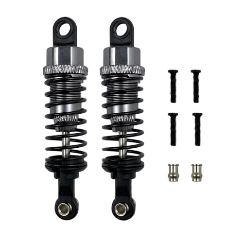 KUENCE 2 STÜCKE Aluminium Stoßdämpfer Upgrade Teile for for wltoys A959 A969 A979 K929 & amp;for WPL C14 C24 &MN D90 D91 99S Rc-Auto-Fernbedienung(2 PCS Titanium) von KUENCE