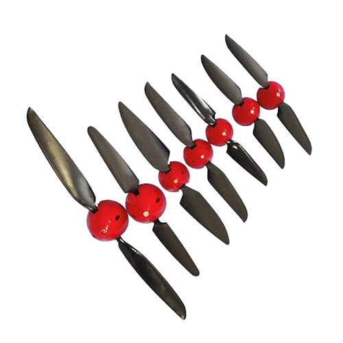 KUENCE 2 Sets HY Klapppropeller 6x4 7,5x4 8x4,5 8x6 11x6 mit Spinner Abdeckung Motorwelle 2,3/3,0/3,17/4,0mm RC Flugzeug Segelflugzeug Drohnen(2 Set 8x6 Shaft2.3) von KUENCE