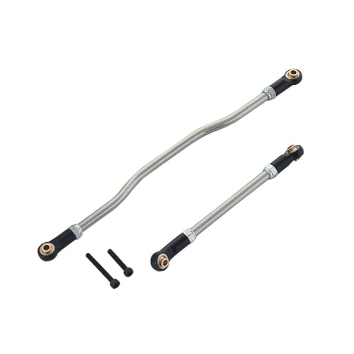 KUENCE 2 stücke Einstellbare Lenkverbindungen Metallstangenende for 1/10 Rc Crawler Auto for Axial Capra 1.9 Unlimited Trail Buggy RTR. und Kit-Upgrade.(Zwart) von KUENCE
