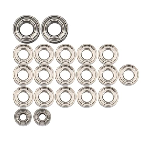 KUENCE 20-teiliges Stahlkugellager-Set for for Axial SCX24 90081 AXI00001 AXI00002 1/24 RC Crawler Autoersatzteile Zubehör von KUENCE