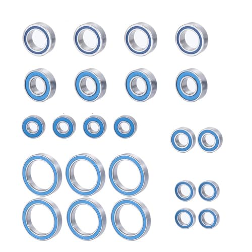 KUENCE 28-teiliges / 24-teiliges Metall-Radnaben-Achsen-Gummidichtungslager-Kit for 1/10 RC-Car-Upgrade-Teile(24Pcs) von KUENCE