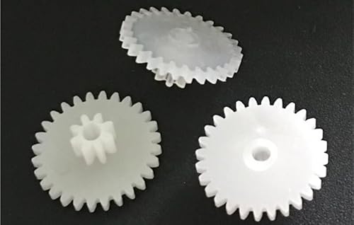 KUENCE 28082B 0,5 m Kunststoff-POM-Zahnrad, Durchmesser 15 mm, 28 Zähne + 8 Zähne, zweilagiges Zahnrad, 2,05 mm Loch, DIY-Spielzeugteile, Zubehör (Size : 2mm Loose, Color : 28082B Hard) von KUENCE