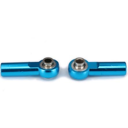 KUENCE 2PCS Aluminium M2/M3/M4 Gewinde 25mm Länge Link Stange Ende Ball Kopf Halter Spurstangenkopf 3mm Loch for RC Hobby Modell Auto Hop-Up Teile(M3-Blue) von KUENCE
