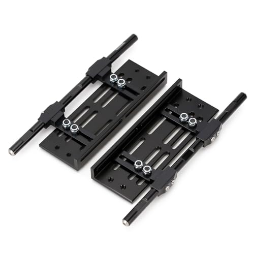 KUENCE 2Pcs Metal Rock Sliders Einstellbare Pedal Seite Schritt Bord for 1/10 RC Crawler Axial SCX10 TRX4 RGT 86100 TF2 Upgrade Teile von KUENCE
