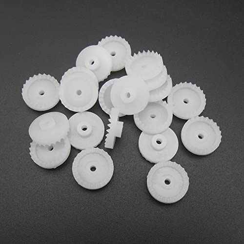 KUENCE 30 Stück 0,5 m 24 Zähne Zahnkranz aus Kunststoff 0,5 Modul 24 Zähne Öffnung 2 mm 1,95 mm Enge Verteilung 4,5 mm x 13 mm Zahnräder NEU C242A FD504 von KUENCE