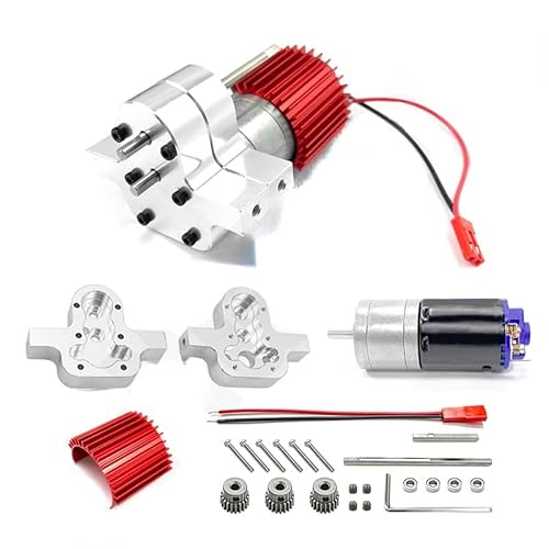 KUENCE 370 Motorteile Metallgetriebe Getriebe for MN D90 D91 99 99s/WPL B14 B24 C14 C24 C34 RC Auto Allgemeines DIY-Upgrade-Zubehör(Combination Blue) von KUENCE