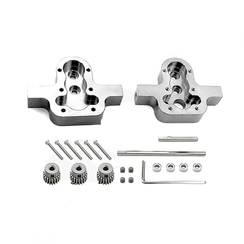 KUENCE 370 Motorteile Metallgetriebe Getriebe for MN D90 D91 99 99s/WPL B14 B24 C14 C24 C34 RC Auto Allgemeines DIY-Upgrade-Zubehör(Titanium) von KUENCE