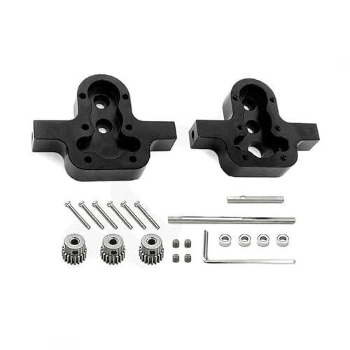 KUENCE 370 Motorteile Metallgetriebe Getriebe for MN D90 D91 99 99s/WPL B14 B24 C14 C24 C34 RC Auto Allgemeines DIY-Upgrade-Zubehör(Zwart) von KUENCE