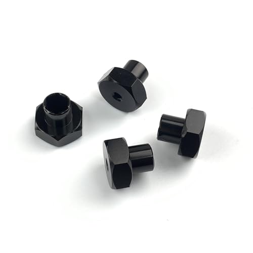 KUENCE 4 Stück 5 mm bis 12 mm Aluminiumlegierung Sechskant-Radnabe, erweiterte Adapter, Umwandlung SCX24 1/10 Auto von KUENCE